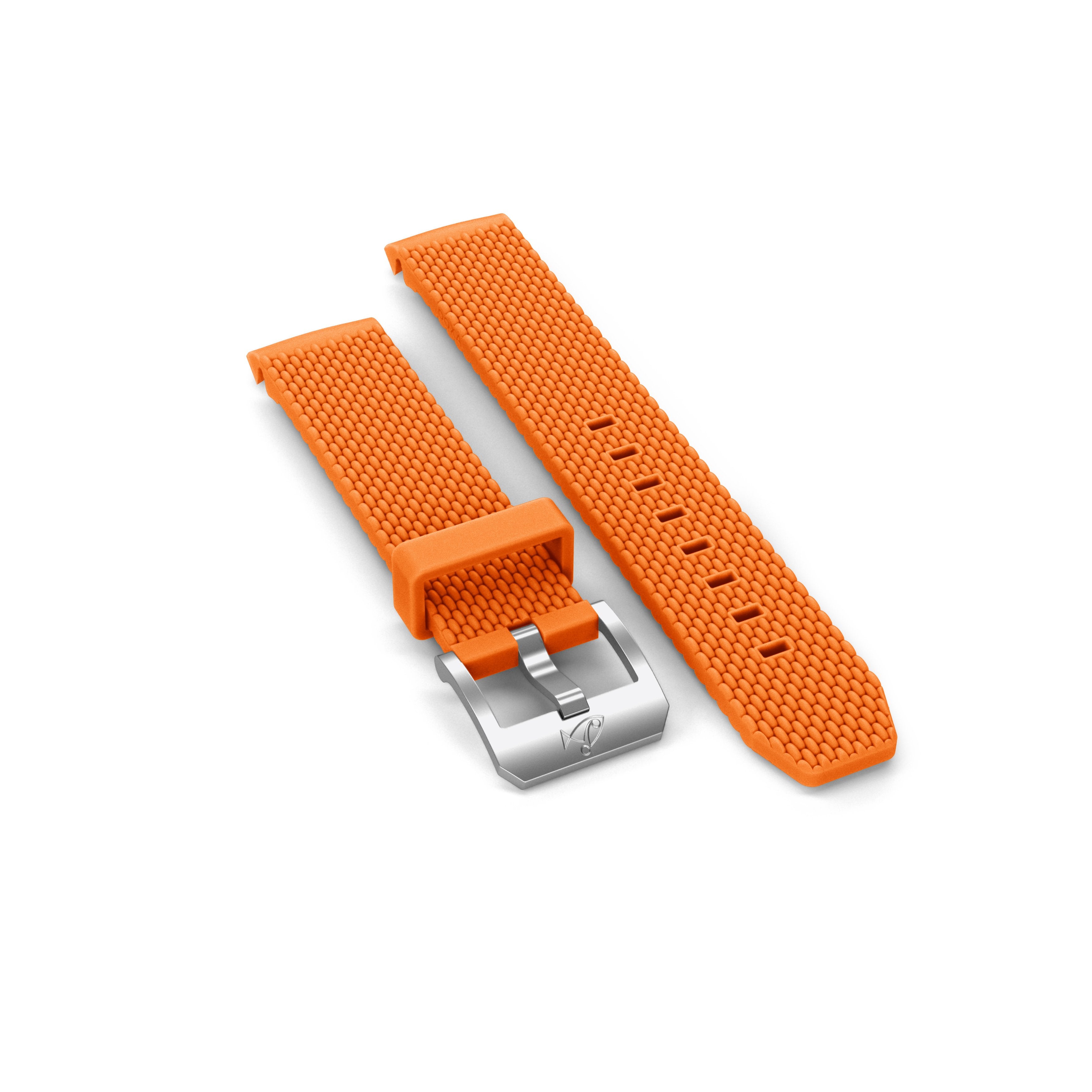 Kautschukarmband mit Dornschliesse, Orange