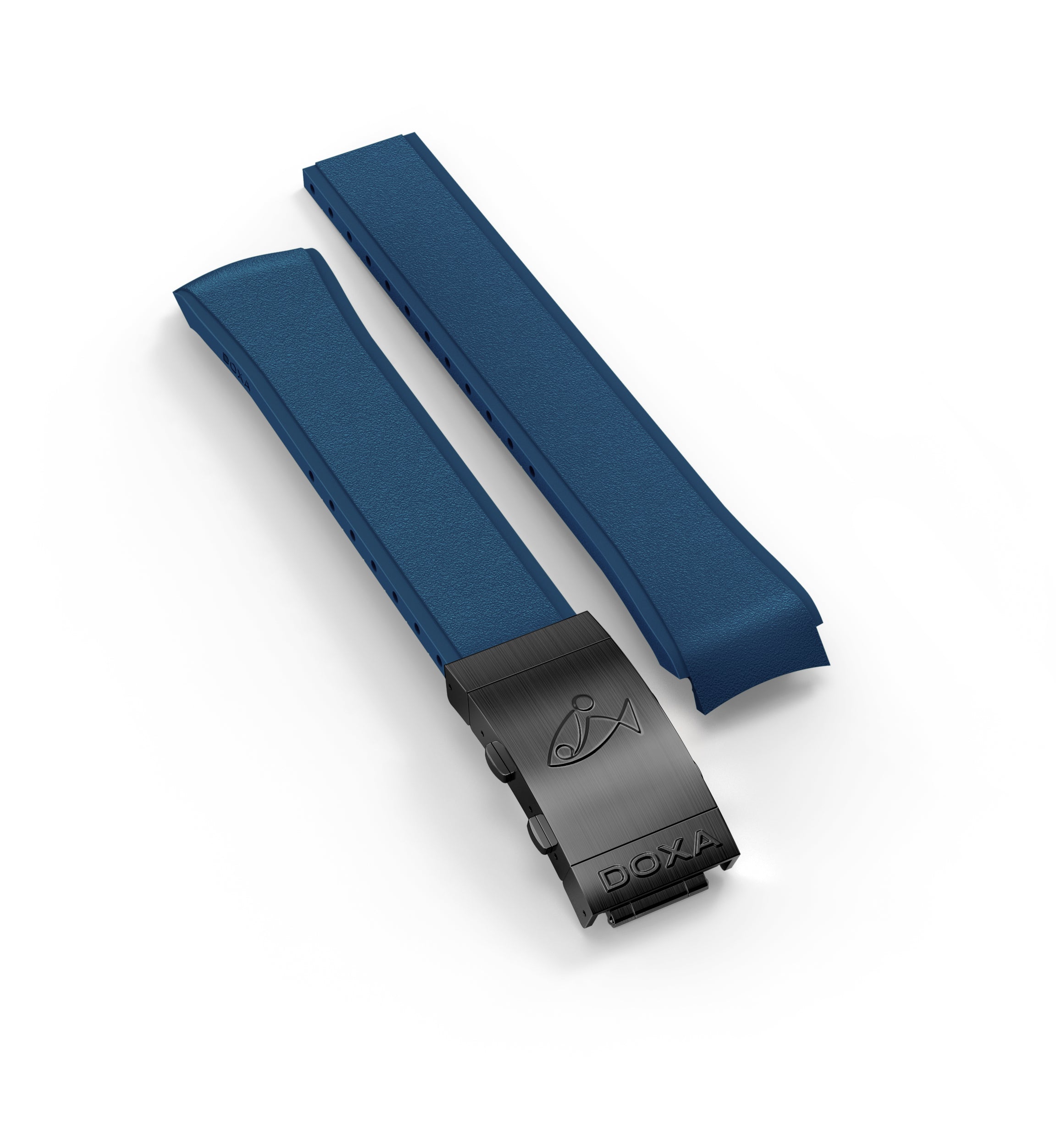 Kautschukarmband mit Faltschliesse, Marineblau