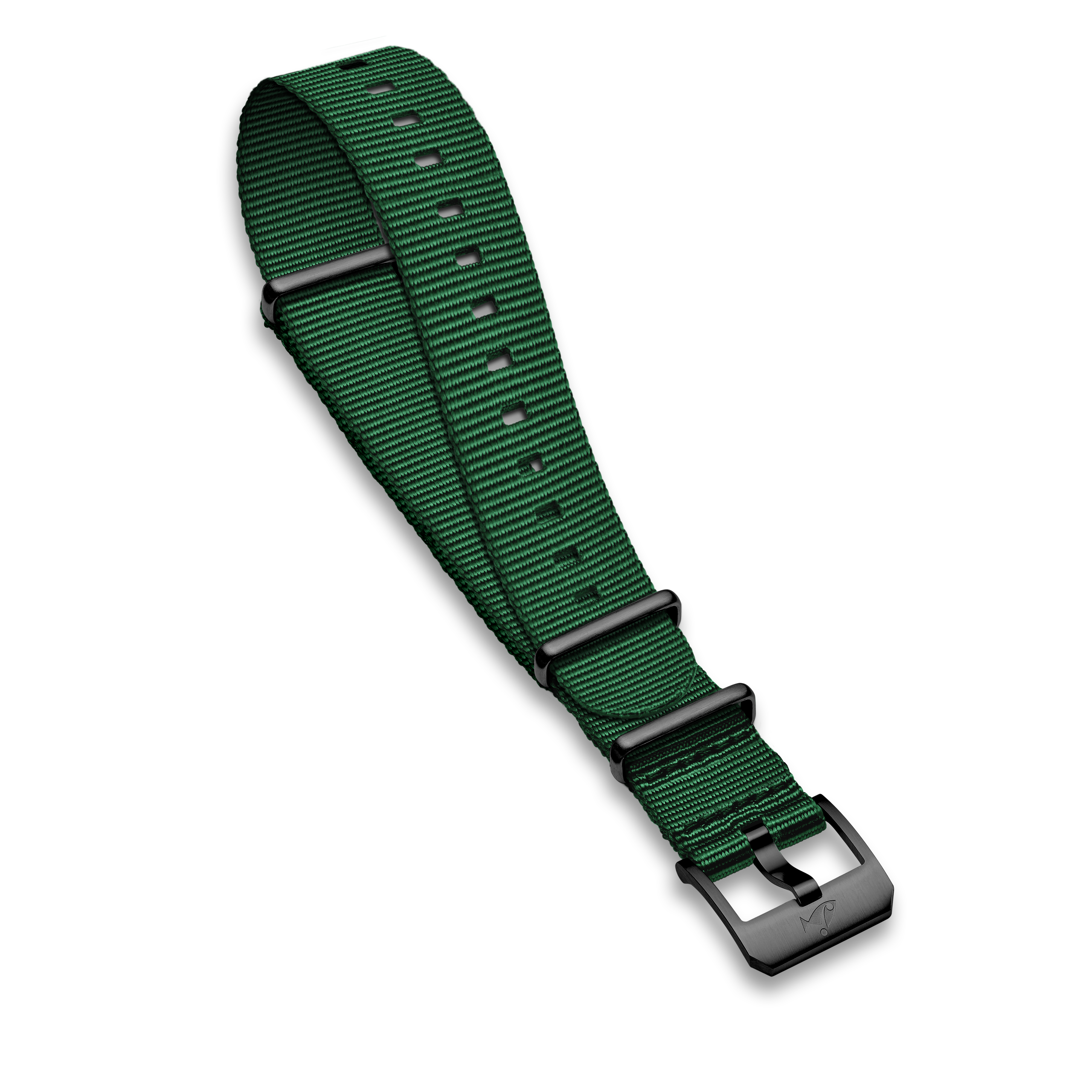 Bracelet NATO avec boucle ardillon en acier, Vert