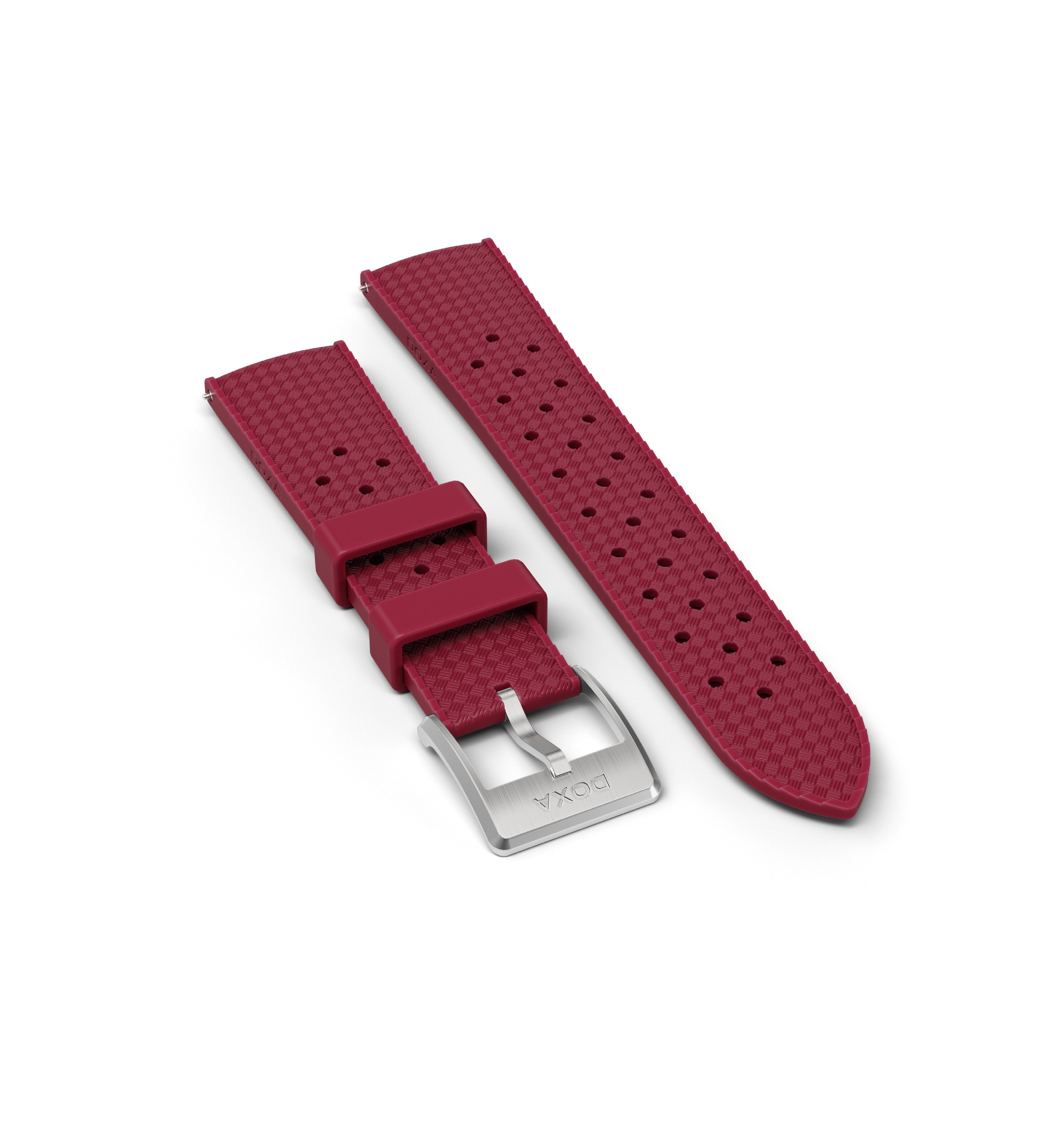 Dive Flex Armband aus Kautschuk mit Dornschließe, Rot