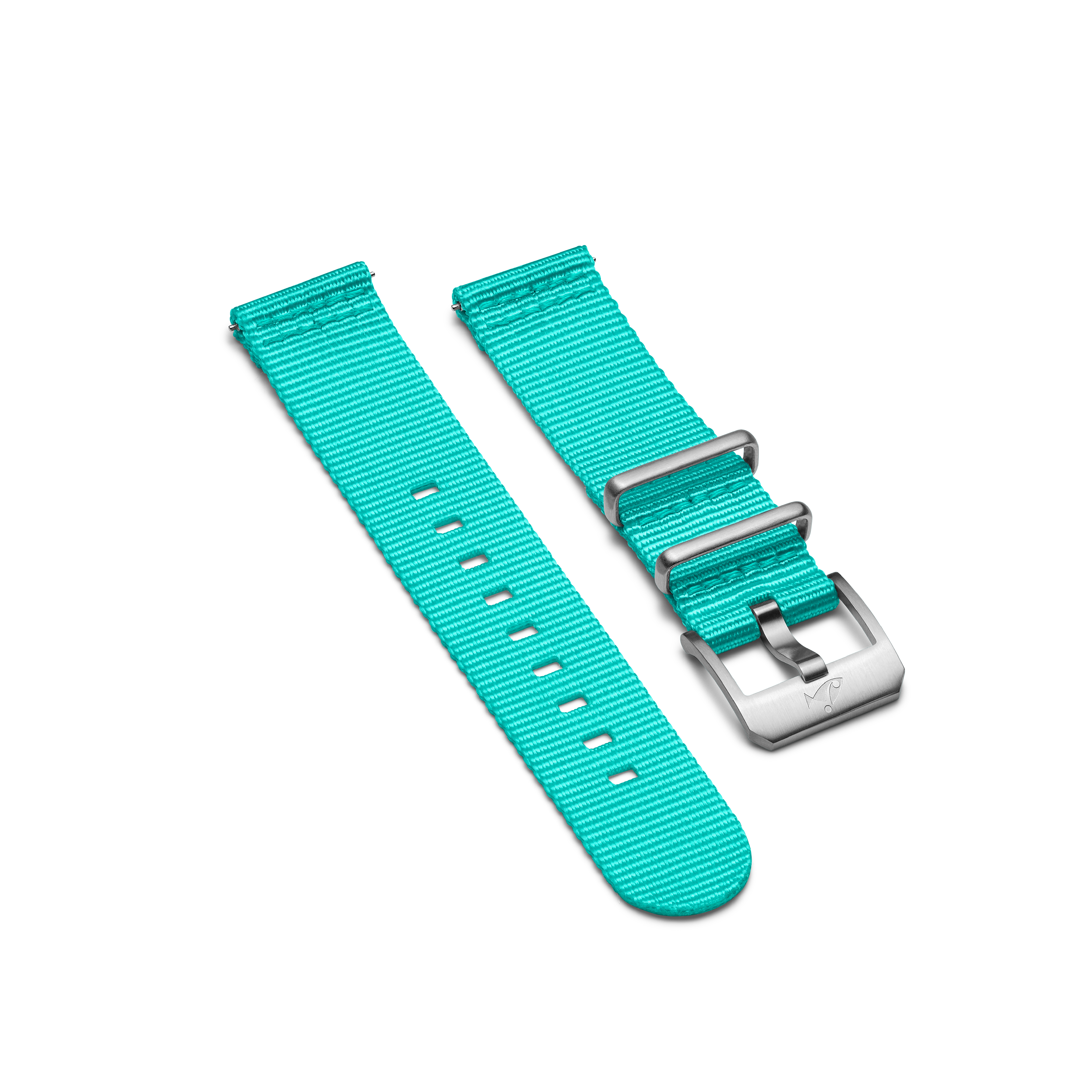 Bracelet NATO avec boucle ardillon en acier, Turquoise