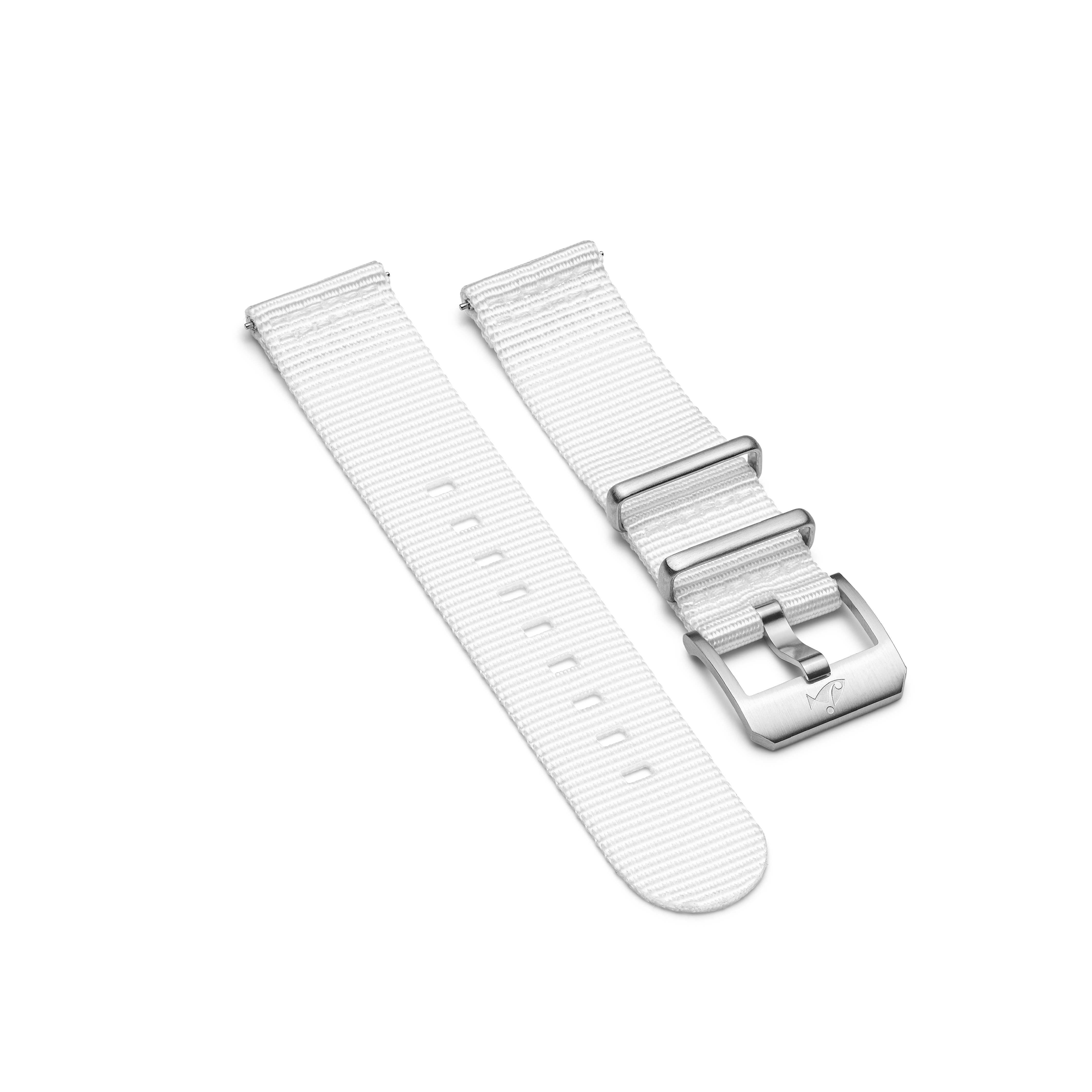 Bracelet NATO avec boucle ardillon en acier, Blanc