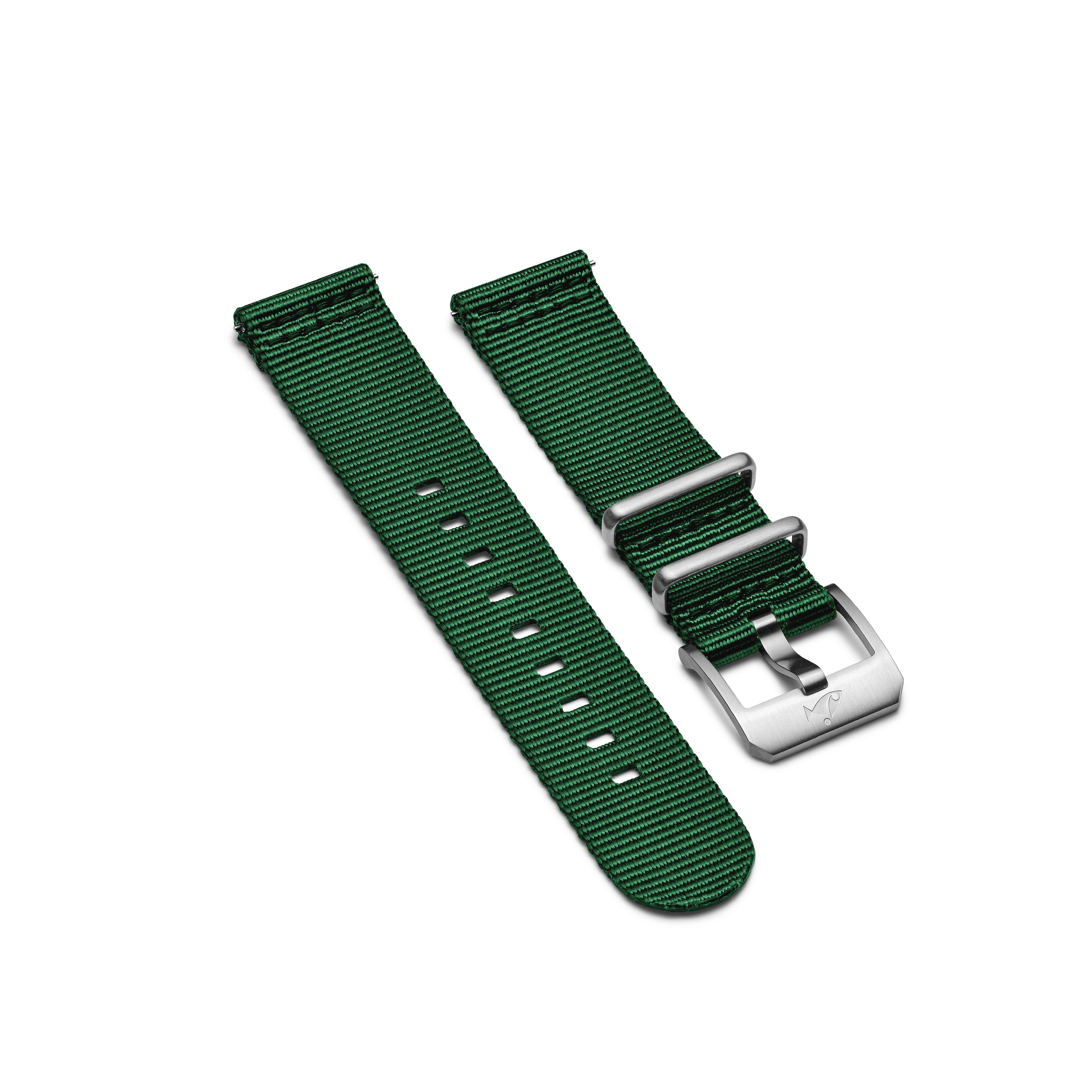 Bracelet NATO avec boucle ardillon en acier, Vert